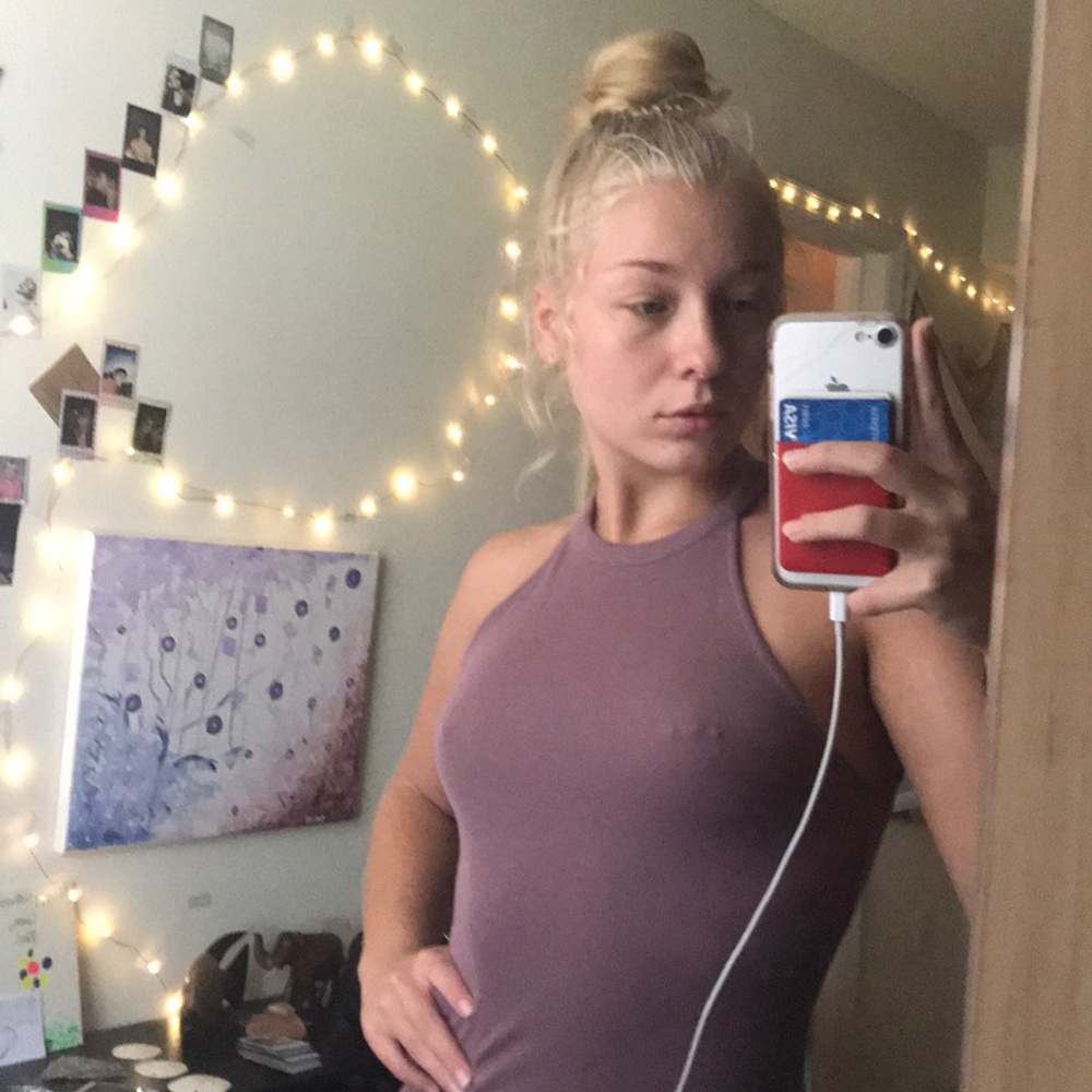 Lilac body suit!